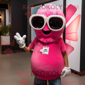 Pink Pendant maskot kostume...