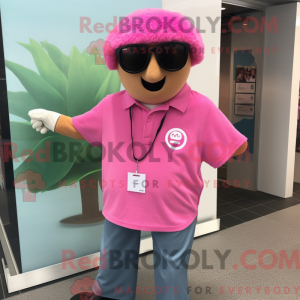 Rosa anheng maskot kostyme...