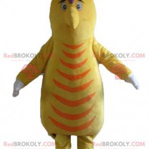 Batata mascote pássaro amarelo e laranja - Redbrokoly.com