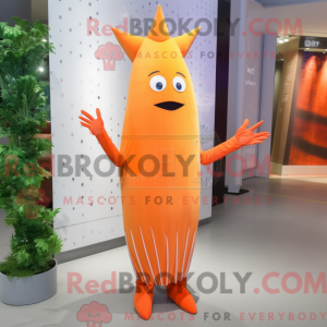 Orange Ray maskot kostume...