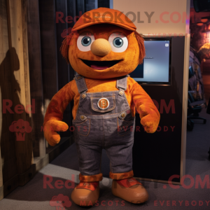 Personnage mascotte marron...
