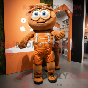 Personnage mascotte marron...
