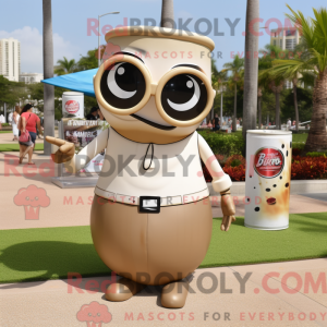 Beige Soda Can mascot...
