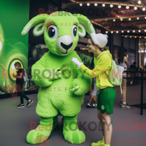 Postava maskota Lime Green...