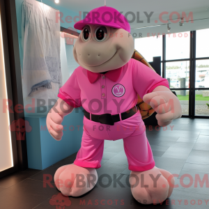 Pink Sea Turtle maskot...