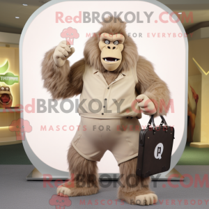 Beige Gorilla maskot...