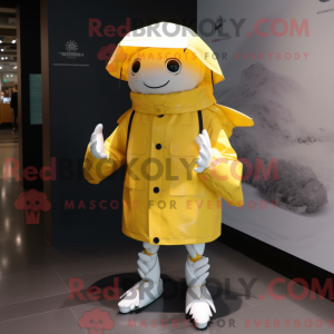 Crème krab mascottekostuum...