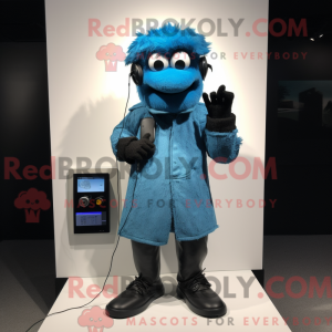 Blue Phone maskot kostume...