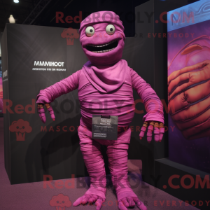 Magenta Mummy maskot kostym...