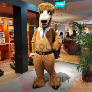 Brun Camel maskot kostume...
