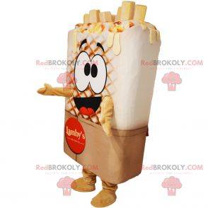 Mascote cone de batata frita