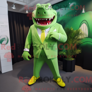 Lime Green Shark mascot...