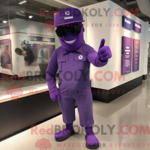 Paars mascottekostuum van...