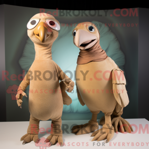 Tan Dodo Bird Maskottchen...