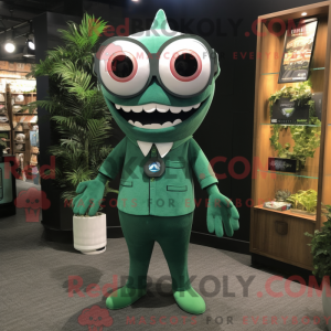 Green Shark maskot kostume...
