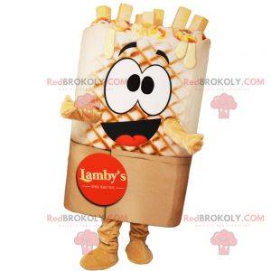 French fries cone mascot