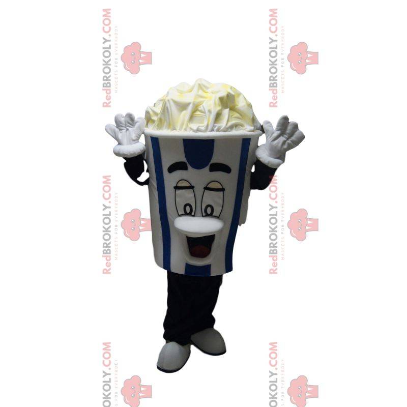 Blue and white striped ice cream mascot Blue and white striped ice cream mascot