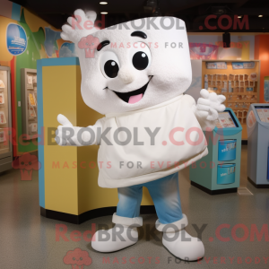 Hvid Lasagne maskot kostume...