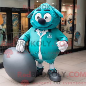 Turkis Rugby Ball maskot...