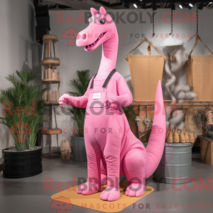 Pink Brachiosaurus mascot...