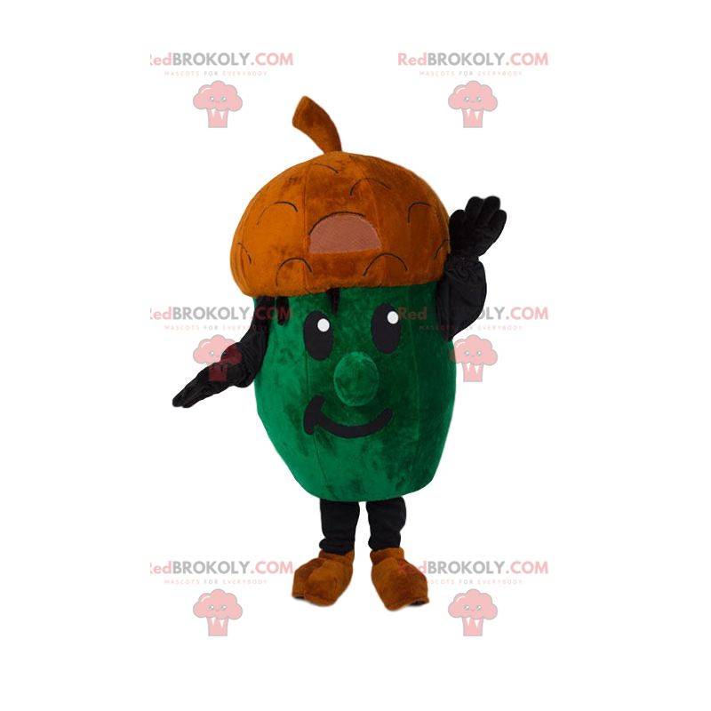Kleine groene eikel mascotte Kleine groene eikel mascotte