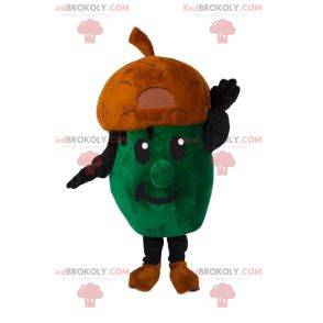 Little green acorn mascot