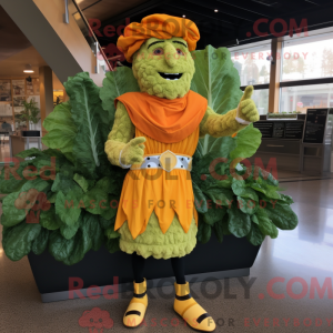 Orange Caesar Salat maskot...