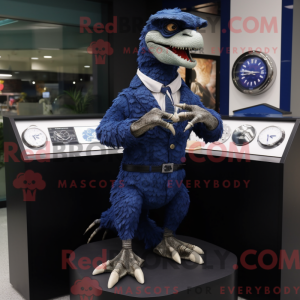 Navy Velociraptor maskot...
