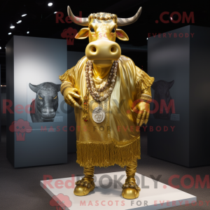Gouden Zebu-mascottekostuum...