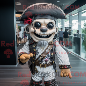 Sølv pirat maskot kostume...