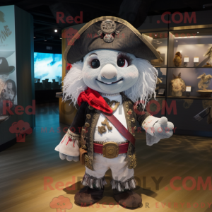 Sølv pirat maskot kostume...