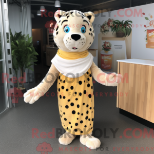 Creme Leopard maskot...