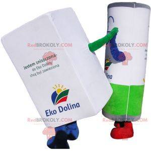 Mascotes duo de máquinas e baterias