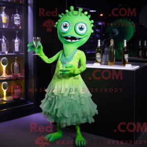 Grøn Medusa maskot kostume...