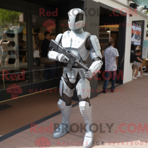 Sølv Gi Joe maskot kostume...
