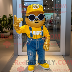Costume mascotte de Gold...