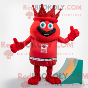 Red King-mascottekostuum...