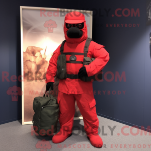 Máscara Red Navy Seal com...