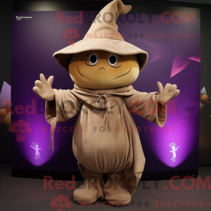 Tan Witch maskot kostume...