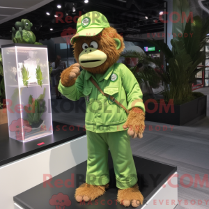 Lime Green Orangutan mascot...
