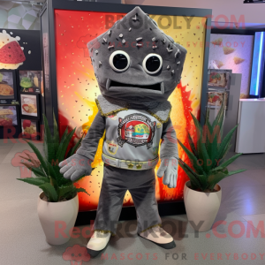 Grå Nachos maskot kostume...