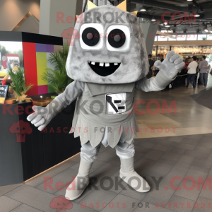 Grå Nachos maskot kostume...