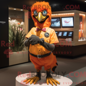 Oransje fasan maskot...