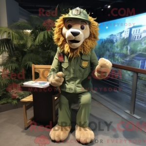 Olive Tamer Lion mascot...