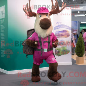 Magenta irsk elg maskot...
