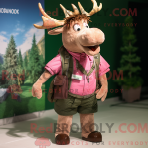 Magenta irsk elg maskot...