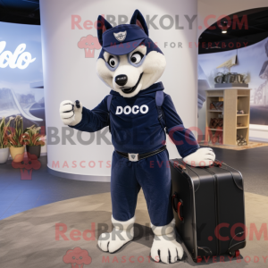 Navy Dingo maskot kostume...