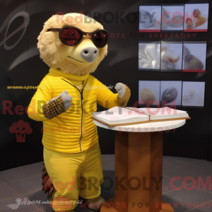 Yellow Pangolin mascot...