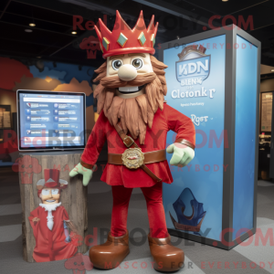 Red King-mascottekostuum...