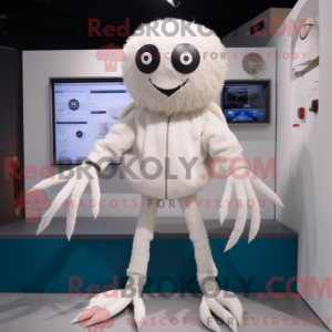 White Spider mascot costume...